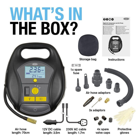 Ring RTC6000 Cordless Digital Tyre Inflator & Air Pump Review: Features & Price - autopump